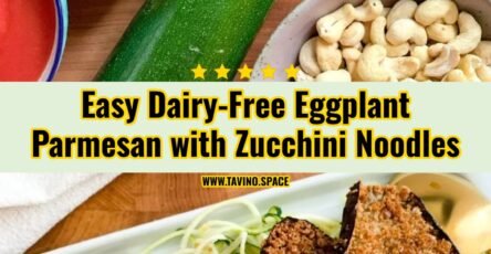Dairy Free Eggplant Parmesan with Zucchini Noodles
