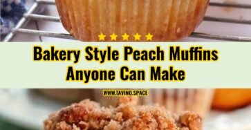 Easy Peach Muffins With Crumble Topping