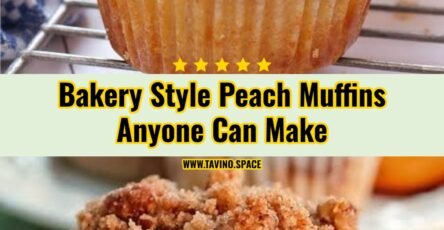 Easy Peach Muffins With Crumble Topping