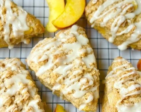 Easy Peach Scones For Your Next Brunch top view