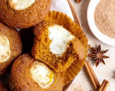 Easy Pumpkin Cream Cheese Muffins For Fall suggested serving