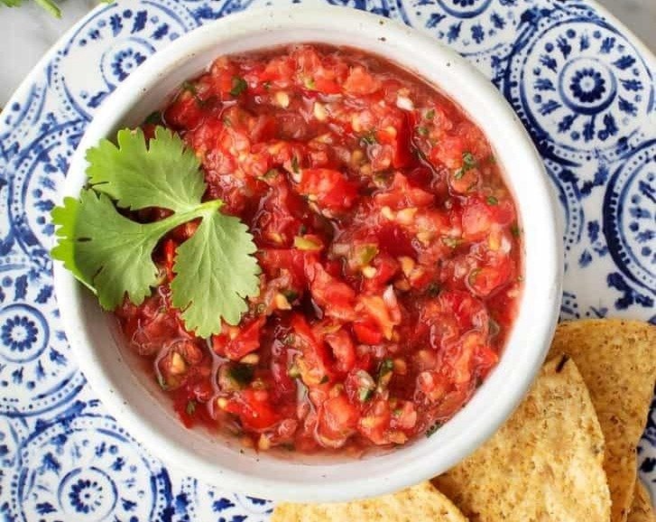 The Best Homemade Salsa You Will Ever Make top view