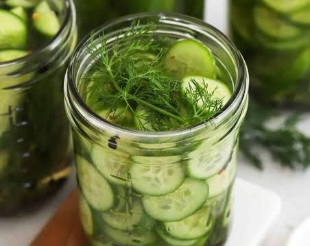 The Best Refrigerator Dill Pickles Ever suggested serving
