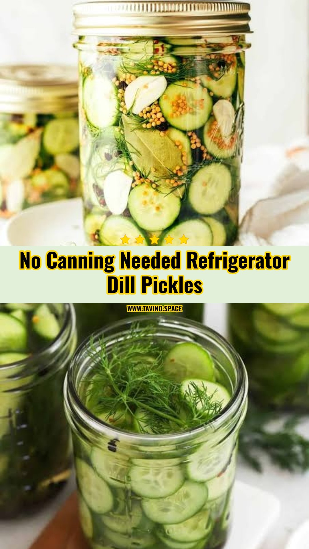 The Best Refrigerator Dill Pickles Ever