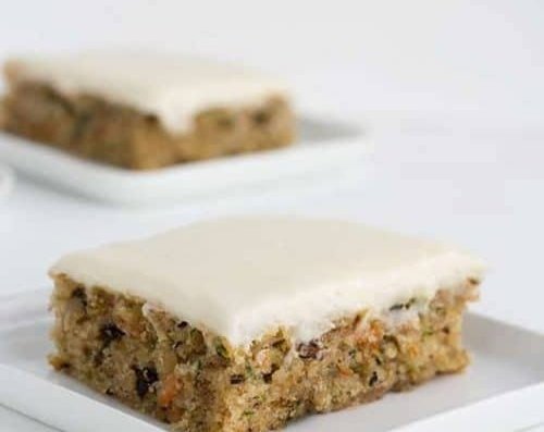 The Best Zucchini Bars You Will Ever Make top view