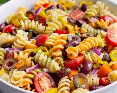 The Ultimate Crowd Pleasing Pasta Salad suggested serving