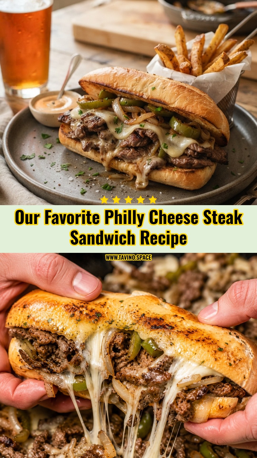 The Ultimate Philly Cheese Steak Sandwich Recipe