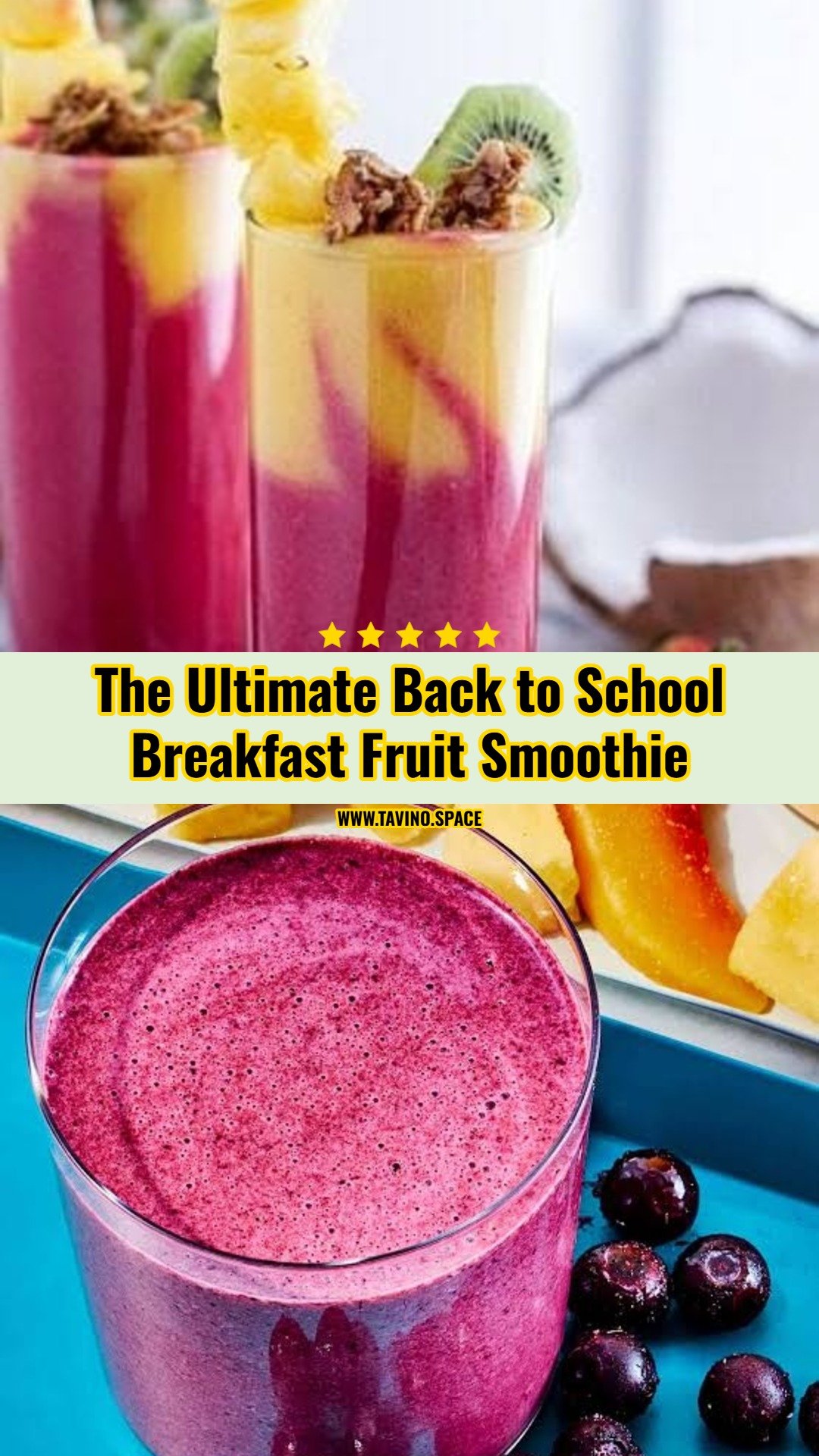Easy Back to School Breakfast Fruit Smoothie