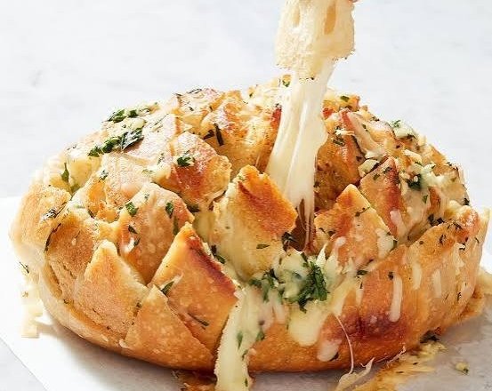 Easy Cheesy Garlic Herb Pull-Apart Bread top view