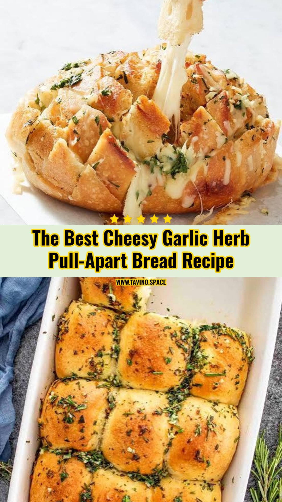 Easy Cheesy Garlic Herb Pull-Apart Bread