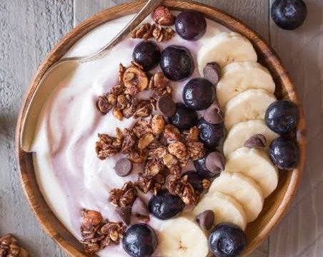 Easy homemade granola recipe for your next yogurt bowl top view