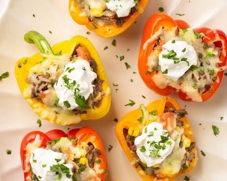 This Stuffed Bell Peppers Meal Prep Is So Good top view
