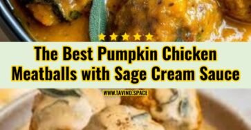 Best Creamy Pumpkin Chicken Meatballs in Sage Cream Sauce