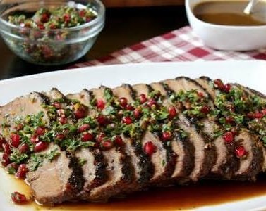 Best Honey Glazed Braised Brisket With Pomegranate top view