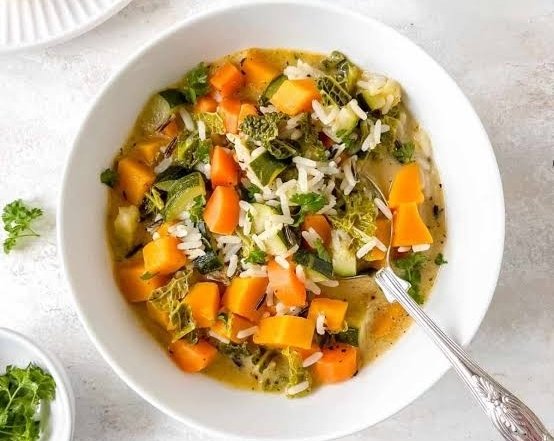 Cozy One Pot Butternut Squash and Wild Rice Soup suggested serving
