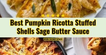 Creamy Pumpkin Ricotta Stuffed Shells Sage Butter Sauce