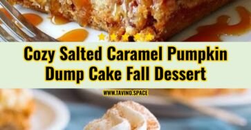 Easy 5 Ingredient Salted Caramel Pumpkin Dump Cake