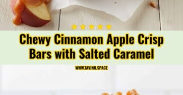 Easy Cinnamon Apple Crisp Bars with Salted Caramel