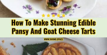 Easy Honey Glazed Goat Cheese Tarts With Edible Pansies