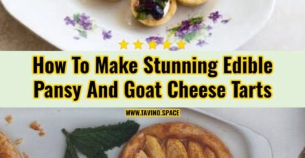 Easy Honey Glazed Goat Cheese Tarts With Edible Pansies