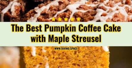 Easy Pumpkin Coffee Cake with Maple Pecan Streusel