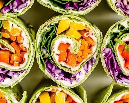Easy Rainbow Turkey Pinwheel Bento Boxes top view