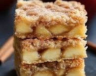 Soft and Chewy Apple Snickerdoodle Bars for Fall top view
