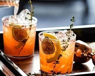 Spiced Maple Fig Bourbon Sour is the best fall drink suggested serving