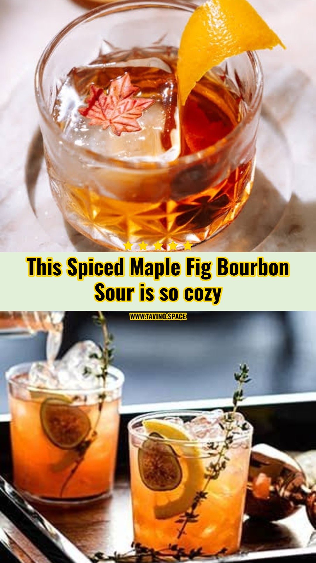 Spiced Maple Fig Bourbon Sour is the best fall drink