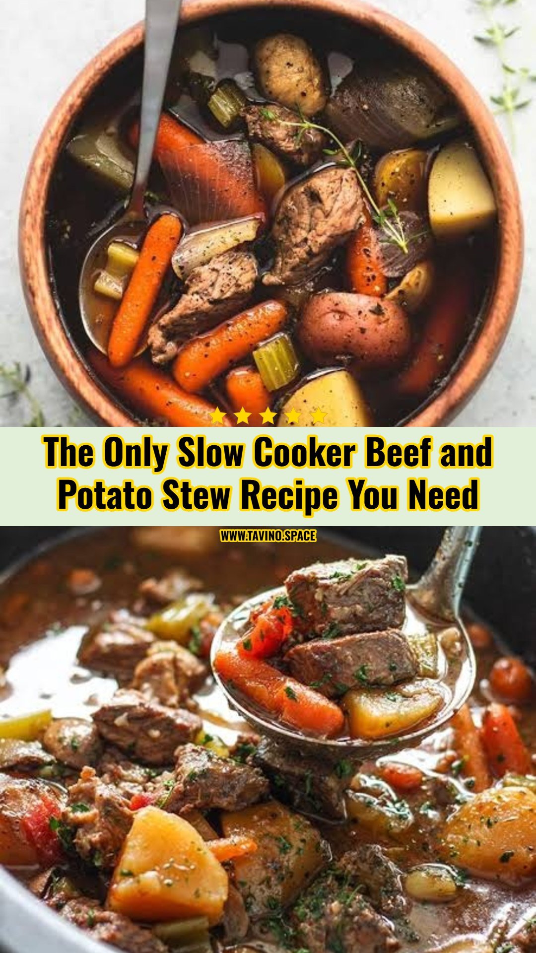The Best Slow Cooker Beef and Potato Stew Recipe Ever