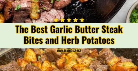 Viral Garlic Butter Steak Bites and Crispy Potatoes