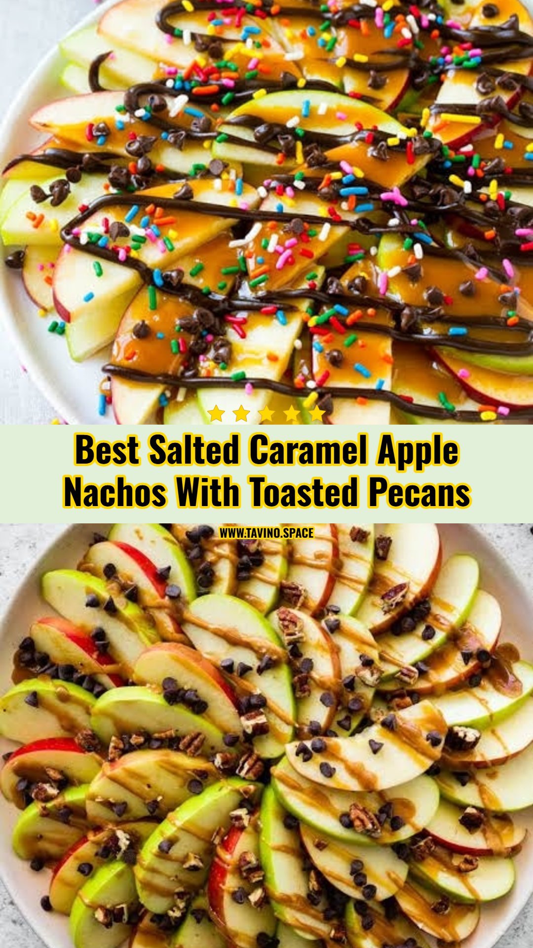 Viral Salted Caramel Apple Nachos With Pecans